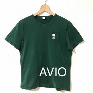 AVIO アヴィオ　ヴィンテージ　胸ポケット 半袖 Tシャツ　グリーン