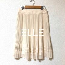 ELLE エル　プリーツ　スカート　ピンク　40サイズ　L_画像1