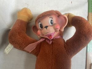 GUND モンキー ラバーフェイス ビンテージ ジッピー さる 猿 チンパンジー ガンド 50s 60s レア　希少　アメリカ製　タグ付き