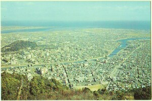 徳島 眉山公園より見た徳島市街 街並み カラー