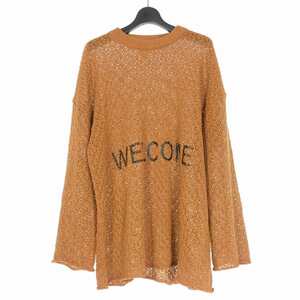 シンヤコズカ SHINYA KOZUKA WELCOME JUMPER ニット セーター 長袖 M ブラウン 茶 2201SK53 メンズ