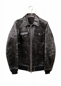 アンダーカバー UNDERCOVER 17AW クラック加工 レザー ブルゾン BRAIN WASHED GENERATION UCT4205 2【ブランド古着ベクトル】230501 メンズ