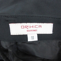 オリヒカ ORIHICA スラックスパンツ テーパードパンツ アンクル丈 11 ブラック 黒 /YM20 レディース_画像5