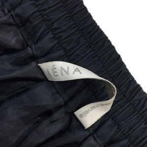 イエナ IENA スカート フレア ギャザー ロング ウエストゴム フィッシュテール 無地 M 紺 ネイビー レディースの画像5