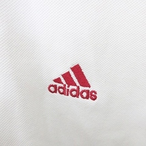 アディダス adidas テーラーメイド ゴルフ シャツ 半袖 別布 チェック ロールアップ 刺繍 白 ホワイト O/XG メンズ_画像8