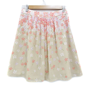  SunaUna Sunauna flair skirt knee height floral print multicolor 38 beige white white /FF46 lady's 