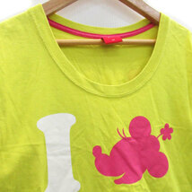 トミーガール × ディズニー Disney Tシャツ カットソー 半袖 ラウンドネック ミニーマウス XS マルチカラー イエロー レディース_画像3