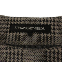 ストロベリーフィールズ STRAWBERRY-FIELDS ワンピース 五分袖 ひざ丈 リボン レース グレンチェック ブラウン 茶 ブラック 黒_画像7