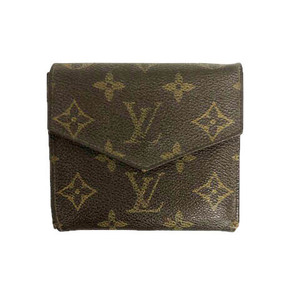 ルイヴィトン LOUIS VUITTON M61660 ポルトモネビエ モノグラム 2つ折り財布 総柄 茶 ブラウン メンズ レディース