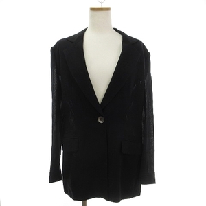  Burberry zBurberrys Vintage tailored jacket одиночный 1B лен одноцветный no- отдушина FJA64-470 чёрный черный 42 женский 