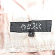 ユナイテッドアローズ UNITED ARROWS パンツ スラックス センタープレス 光沢 40 ベージュ /AU レディース_画像6