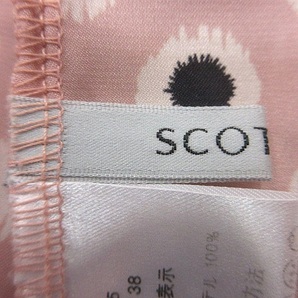 スコットクラブ SCOT CLUB ブラウス ボウタイ リボン ドット ノースリーブ 38 ピンク 黒 ブラック 白 ホワイト /MS レディースの画像5