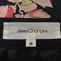 ジュエルチェンジズ Jewel Changes アローズ タイトスカート ミニ ティアード 花柄 36 黒 ブラック /AU レディース_画像7