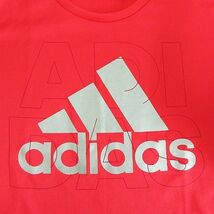 アディダス adidas Tシャツ カットソー 半袖 クルーネック ビッグロゴ M ピンク スポーツウェア ※EKM レディース_画像6