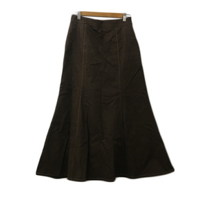  Moussy moussy skirt flair long mermaid plain 2 tea Brown lady's 