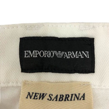 エンポリオアルマーニ EMPORIO ARMANI デニム ホワイトデニム スリム 異素材 ステッチ スリット 25 白 ホワイト レディース_画像3