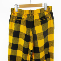 EFILEVOL エフィレボル Check Wide Slacks Yellow Check SHMS-PT02 ワイドパンツ チェック イエロー ブラック 2 メンズ_画像4