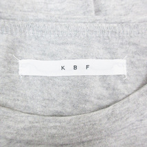 ケイビーエフ KBF アーバンリサーチ Tシャツ カットソー 半袖 ラウンドネック ロゴプリント F 杢グレー 赤 レッド /FF44 レディース_画像5
