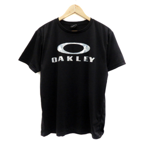 オークリー OAKLEY スポーツウエア Tシャツ カットソー 半袖 ロゴプリント L マルチカラー 黒 ブラック /YS18 メンズ