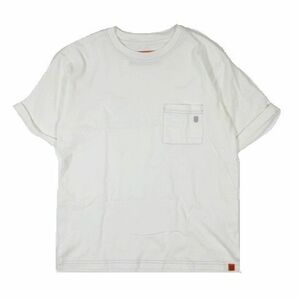 ユニバーサルオーバーオール UNIVERSAL OVERALL Tシャツ カットソー 半袖 クルーネック 白 ホワイト F レディース