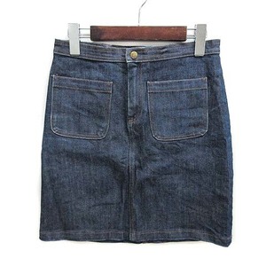  A.P.C. A.P.C. Denim miniskirt indigo 34 lady's 