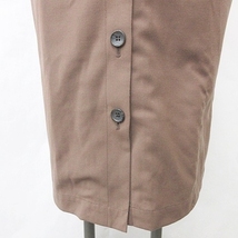 ナチュラルビューティーベーシック NATURAL BEAUTY BASIC スカート ジャンバースカート ロング Vネック ボタン前開き 茶 ブラウン M_画像6