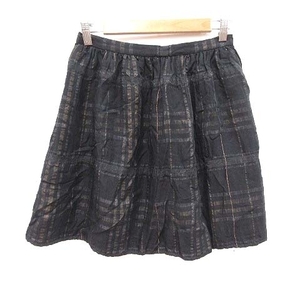  Jill Stuart JILL STUART flair skirt Mini check 2 black black /CT lady's 