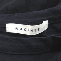 マカフィー MACPHEE トゥモローランド Tシャツ カットソー 半袖 クルーネック 切替 チュール タック S 紺 ネイビー /CT レディース_画像7