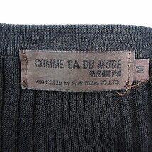 コムサデモードメン COMME CA DU MODE MEN ニット リブニット カットソー 長袖 Ｖネック 無地 M 黒 ブラック トップス /RT メンズ_画像6