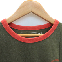 ティンバーランド Timberland Tシャツ カットソー 半袖 ラウンドネック バックプリント オーバーサイズ M カーキ /YK38 メンズ_画像3