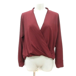  Pinky & Diane pin large PINKY&DIANNE blouse kashu cool long sleeve 38 red tea red /MN lady's 