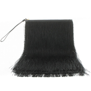 hi rear bar to Lee Hillier Bartley fringe clutch bag second bag black black /SR22 #SH lady's 