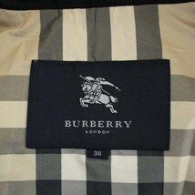 バーバリー ロンドン BURBERRY LONDON パッカブル フーデット ショートトレンチコート スプリングコート 38 黒 ブラック_画像3