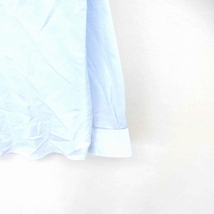 LES MUES シャツ ステンカラー カジュアル 総柄 薄手 長袖 LL 青 ライトブルー /TT20 メンズ_画像6