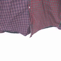 ドゥロワー Drawer シャツ ブラウス チェック ステンカラー 薄手 長袖 40 グリーン レッド 緑 赤 /TT19 レディース_画像5