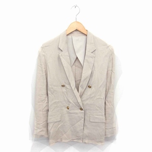  Lounie LOUNIE tailored jacket внешний необшитый на спине лен linen тонкий 38 бежевый светло-коричневый /TT22 женский 