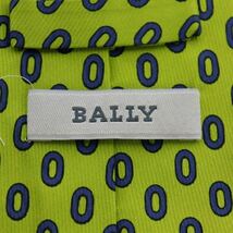 バリー BALLY ネクタイ レギュラータイ シルク 円形柄 黄緑 イエローグリーン /IN ■OS メンズ_画像4