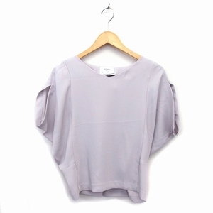  stereo . Dio sSTUDIOUS blouse cut and sewn V neck .. feeling do Le Mans sleeve gya The -. minute sleeve 0 gray ju/NT10 lady's 