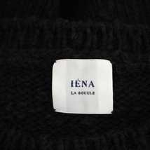 イエナ IENA 20SS 綿麻 リリヤーン フリンジノースリーブニット チュニック サイドスリット リネン混 黒 ブラック /ES ■OS レディース_画像3