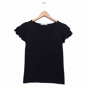  Olive des Olive OLIVE des OLIVE cut and sewn T-shirt short sleeves sleeve race cotton simple black black /KT7 lady's 