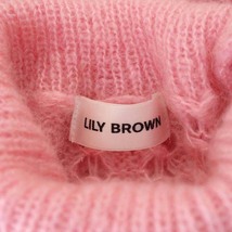 リリーブラウン Lily Brown 22AW モヘア混ショートニットトップス セーター タートルネック 長袖 F ピンク /MF ■OS レディース_画像3