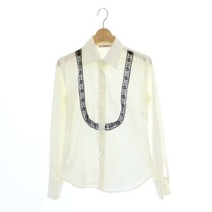  red Valentino RED VALENTINO blouse long sleeve race switch ivory /MF #OS lady's 