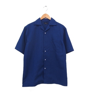ジップファイブ ZIP FIVE シャツ 半袖 胸ポケット シンプル L ブルー 青 /KT14 メンズ