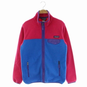 パタゴニア SYNCHILLA WOMEN'S FULL-ZIP SNAP-T JACKET フルジップ フリースジャケット 配色 XS ピンク ライトブルー パープル 25485