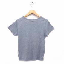 チャンピオン CHAMPION カットソー Tシャツ ボートネック コットン 綿 ロゴ 半袖 S グレー /NT10 レディース_画像2