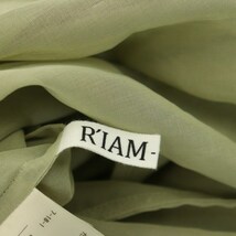 リアムプラージュ RIAM-PLAGE 20SS オーガンジーロングシャツ ノーカラー シースルー 長袖 カーキ /IA ■OS レディース_画像3