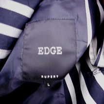 エッジ EDGE テーラード ジャケット シングル ストライプ 柄 背抜き コットン 綿 L ライトグレー 灰 /HT23 レディース_画像3