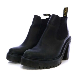 ドクターマーチン DR.MARTENS ハーストン HURSTON サイドゴアブーツ ショート アンクル チャンキーヒール レザー UK3 22cm 黒