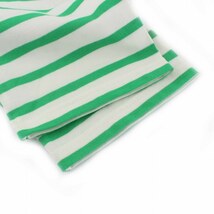 セントジェームス SAINT JAMES バスクシャツ カットソー ボートネック ボーダー プルオーバー 半袖 XXS 緑 グリーン 白_画像6