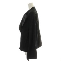 ネストローブ nest Robe ジャケット ダブル コットン リネン混 麻混 F 黒 ブラック 01183-2011 /AN27 レディース_画像2